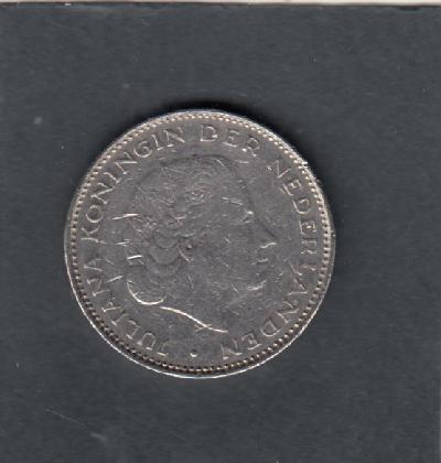 Beschrijving: 2 1/2 Gulden JULIANA haan